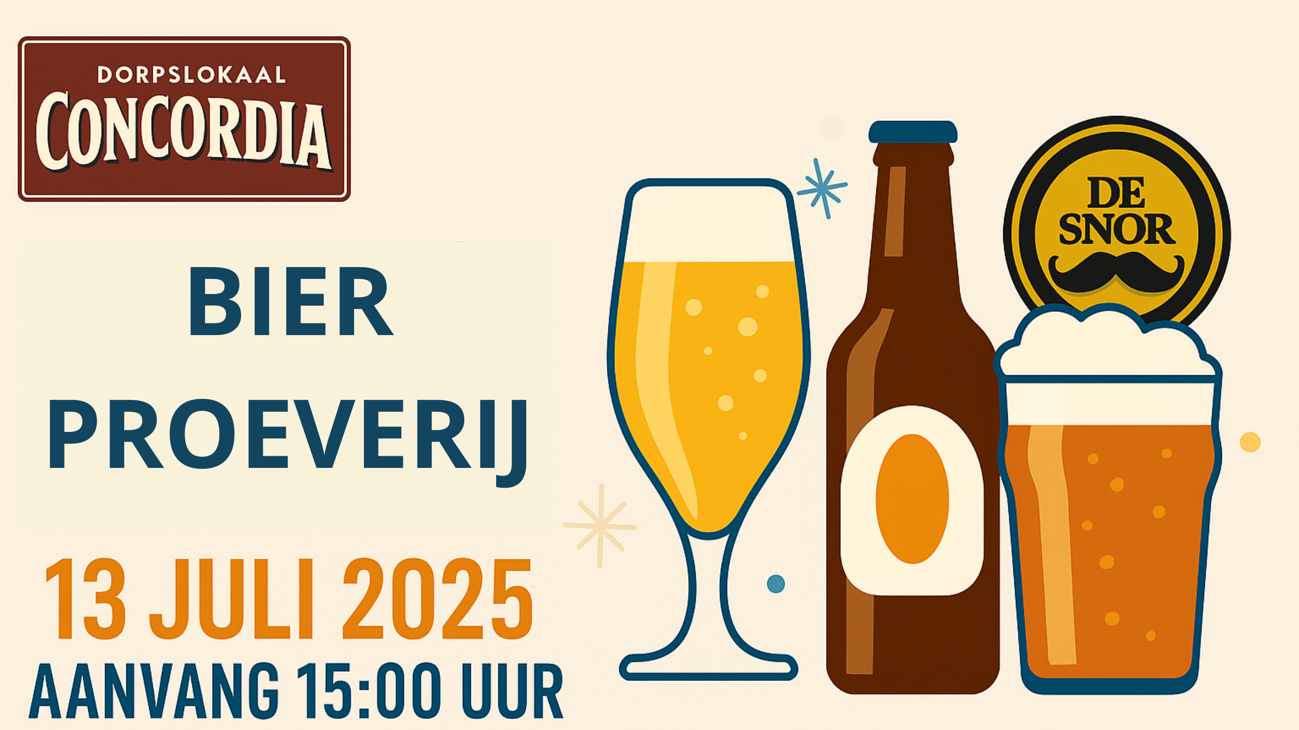 Concordia X de Snor Bierproeverij | zo 13 juli