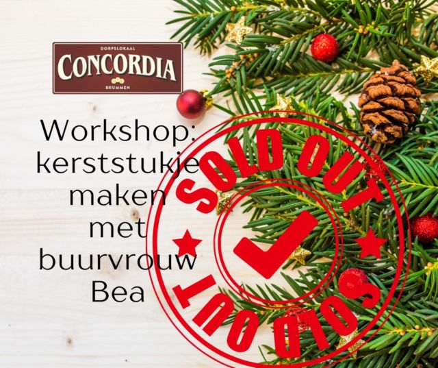 De workshop kerstbakjes maken zit vol!
Binnen 5 dagen zijn alle plekken geboekt.🤩
Het is vanaf heden helaas niet meer mogelijk om je op te geven voor deze workshop.